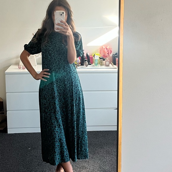 Zara puff sleeve midi dress - Picture 3 of 6